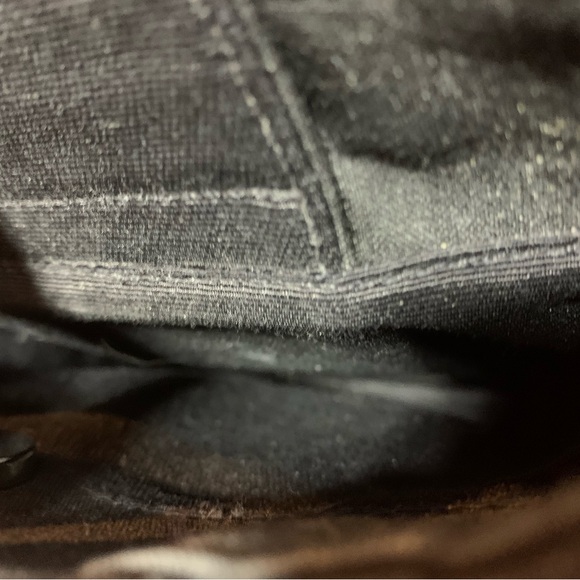 Kate Spade New York Black Canvas Mini Tote Handbag Silver Dot Detail 7”7.5”2.5” - Picture 8 of 14